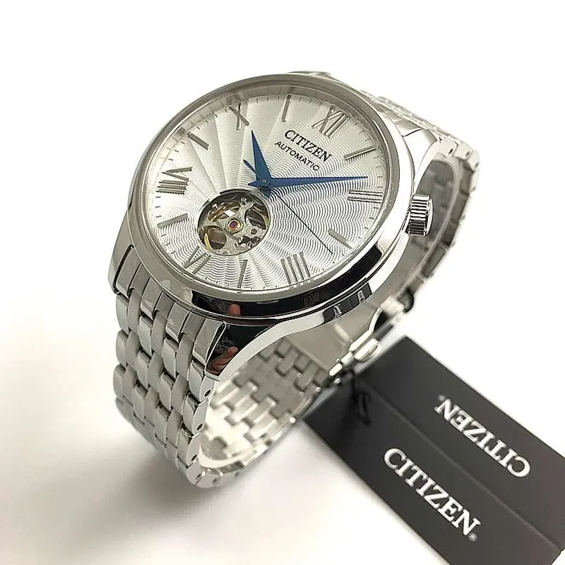 Citizen Automatic Clasic Open Heart Silver Dial Men’s Watch | NH9130-84A